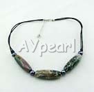 Wholesale Gemstone Necklace-green grass agate necklace