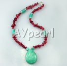 coral turquoise necklace