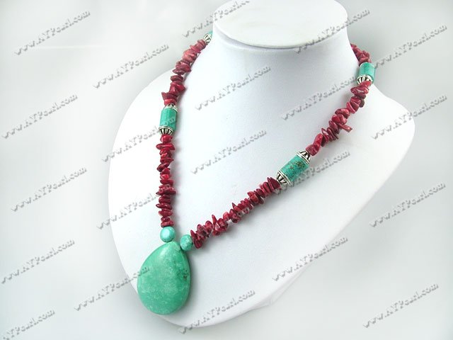 coral turquoise necklace