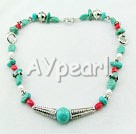 collier de turquoises de corail