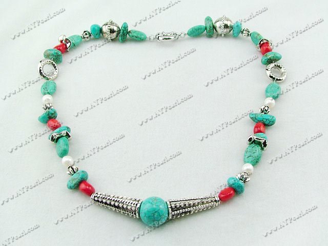 turquoise coral necklace