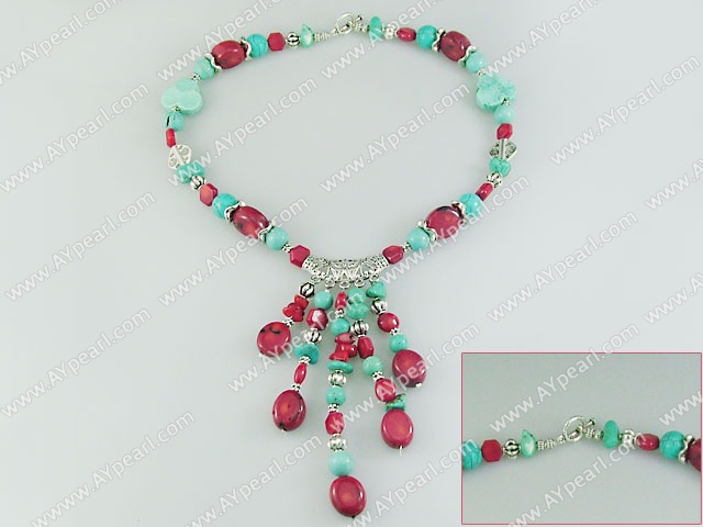 coral turquoise necklace