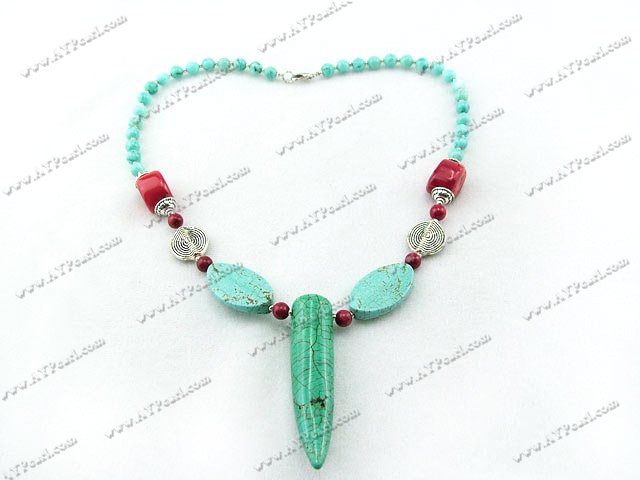 turquoise coral necklace