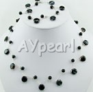 Wholesale Gemstone Necklace-black agate set