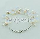 Wholesale pearl opal crystal bracelet