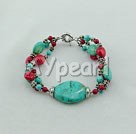 coral turquoise alaqueca bracelet