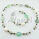 Wholesale Jewelry-biwa pearl fluorite sets