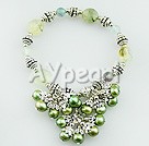 Wholesale Gemstone Bracelet-Green garnet pearl bracelet