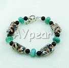 Wholesale Gemstone Bracelet-blue jade colored glaze bracelet