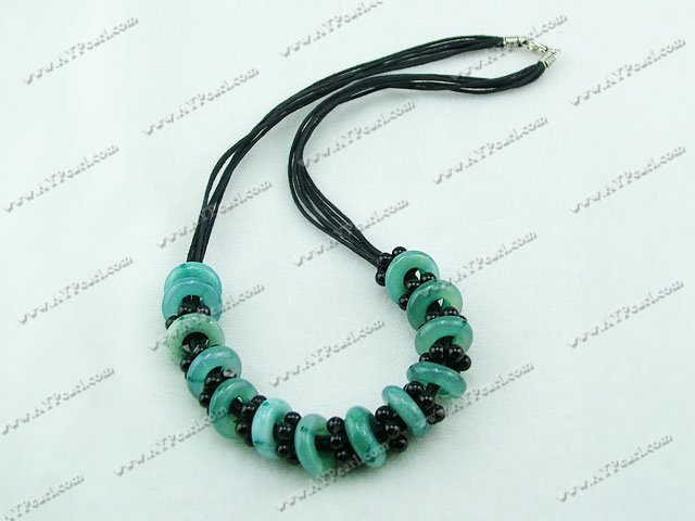 black stone blue jade necklace