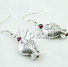 Wholesale earring-tibet silver fish earrings