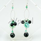 Wholesale Gemstone Jewelry-crystal blue jade earrings