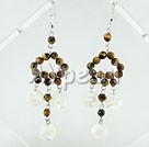 Wholesale earring-Tigers' eye crystal earrings