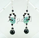 crystal blue jade earrings