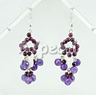 Wholesale Gemstone Earrings-garnet amethyst earrings