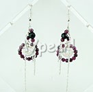 Wholesale Gemstone Jewelry-garnet shell earrings
