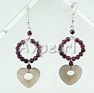 Wholesale Gemstone Jewelry-garnet agate earrings