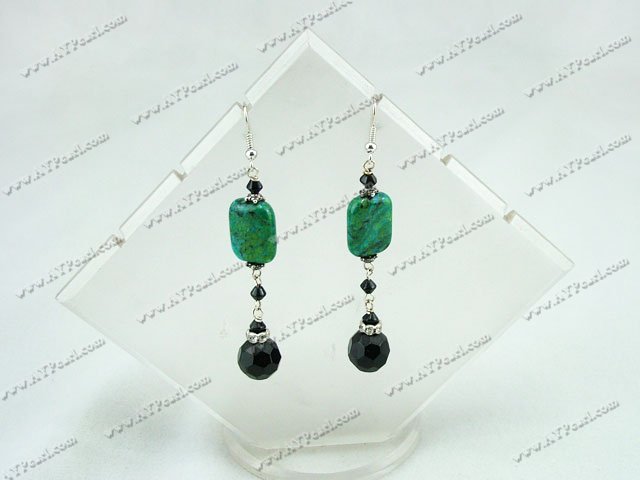 crystal phenix stone earrings