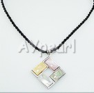 Four-color shell pendent