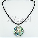 Wholesale Jewelry-Abalone shell with flower pendent