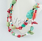 coral turquoise necklace