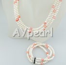 pearl coral jewelry sets