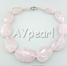 Wholesale Jewelry-faceted rose quartz necklace