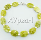 Wholesale Jewelry-pearl peridot jade necklace