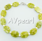 pearl peridot jade necklace