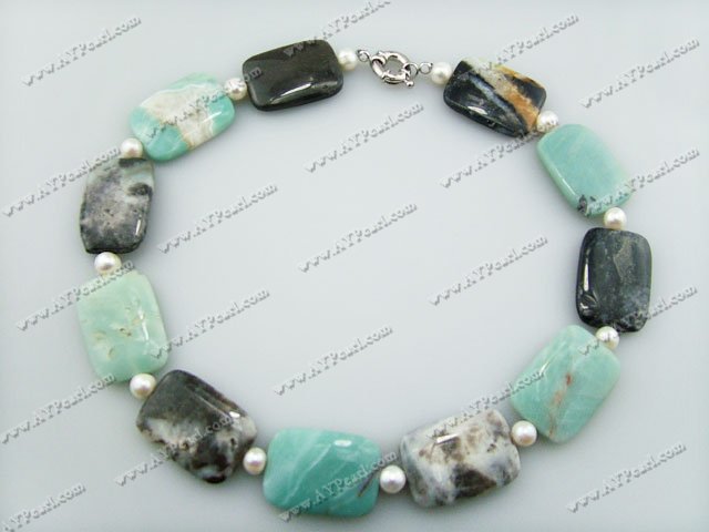pearl amazon stone necklace