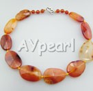 Wholesale Gemstone Necklace-faceted agate necklace