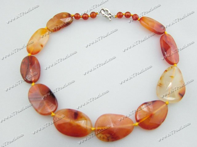 faceted agate necklace