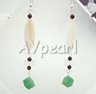 Wholesale Gemstone Earrings-garnet shell earring