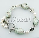 pearl spot stone bracelet