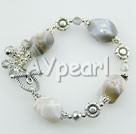 Wholesale Gemstone Jewelry-grey agate bracelet