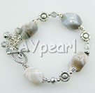 Wholesale Gemstone Bracelet-grey agate bracelet