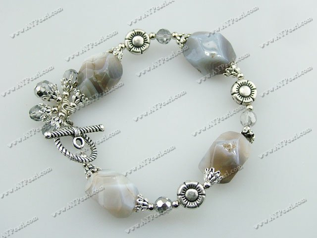 grey agate bracelet