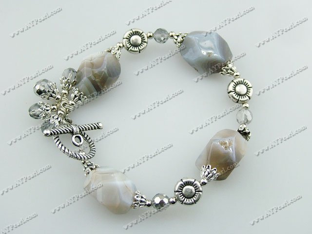 grauen Achat Armband