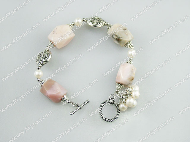 pearl pink opal bracelet