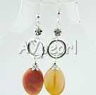 Wholesale Gemstone Earrings-three colored jade earrings