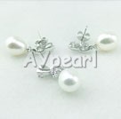 925silver pearl set 