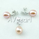 925silver pearl set 