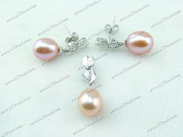 925silver pearl set 