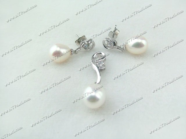 Pearl 925silver ensemble