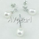 925silver pearl set 