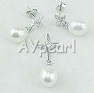 925silver pearl set 