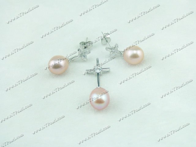 925silver pearl set 