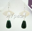 shell and phoenix stone earrings