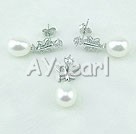 925silver pearl set 