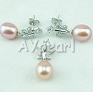 925silver pearl set 